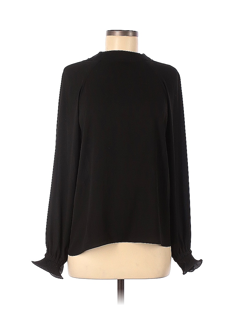 T Tahari 100% Polyester Solid Black Long Sleeve Blouse Size M - photo 1
