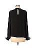 T Tahari 100% Polyester Solid Black Long Sleeve Blouse Size M - photo 2