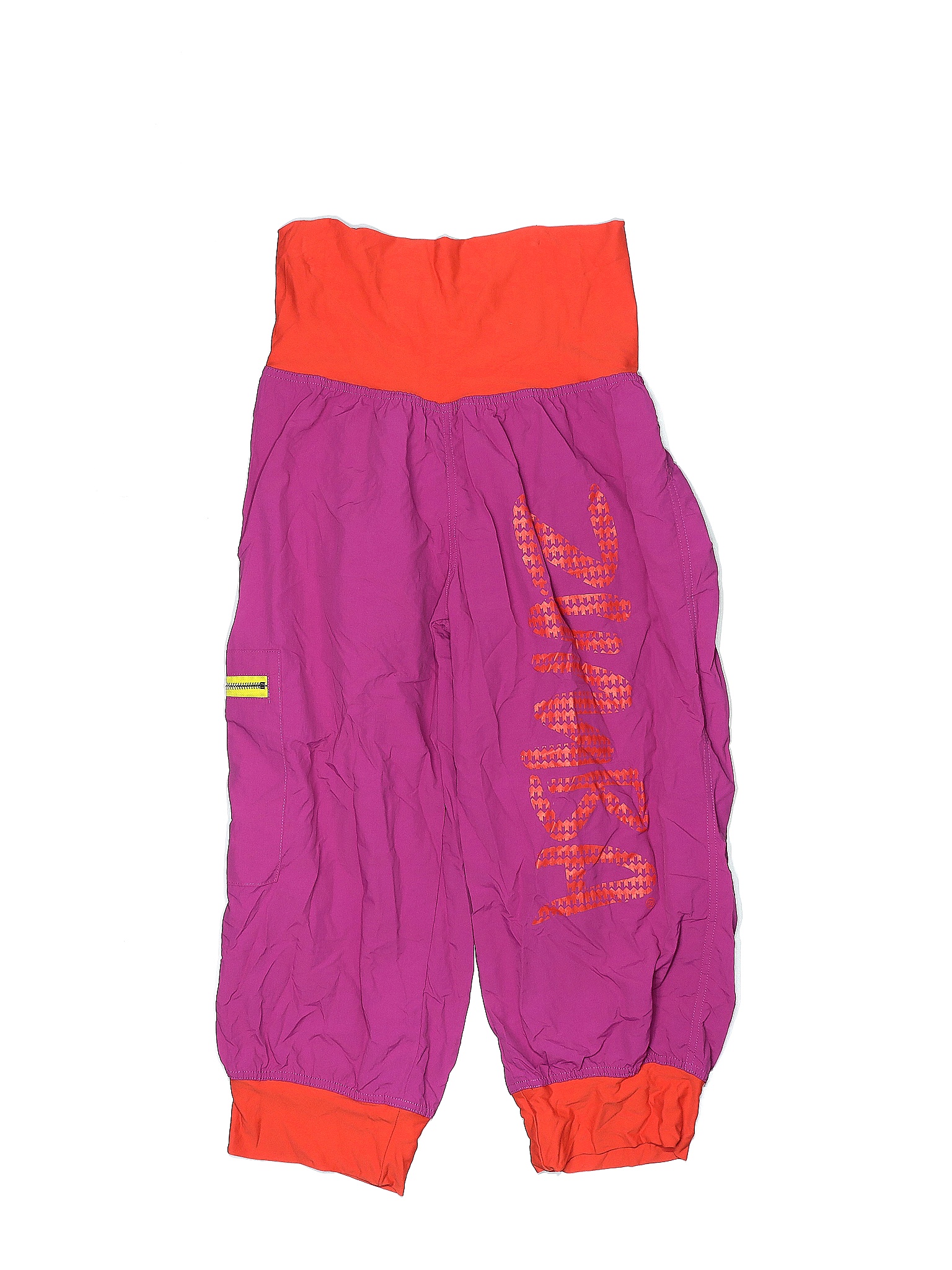 Zumba Wear 100% Nylon Solid Colored Orange Casual Pants Size X-Large (Kids)  - 79% off