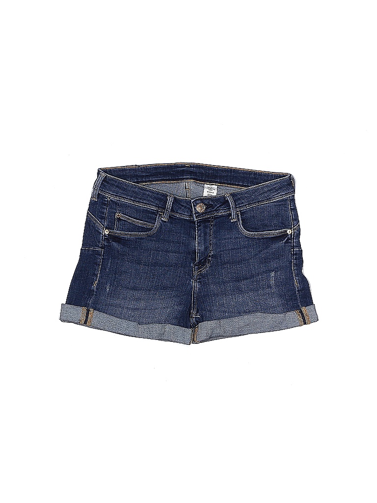 &Denim by H&M Solid Blue Denim Shorts Size 6 73 off thredUP