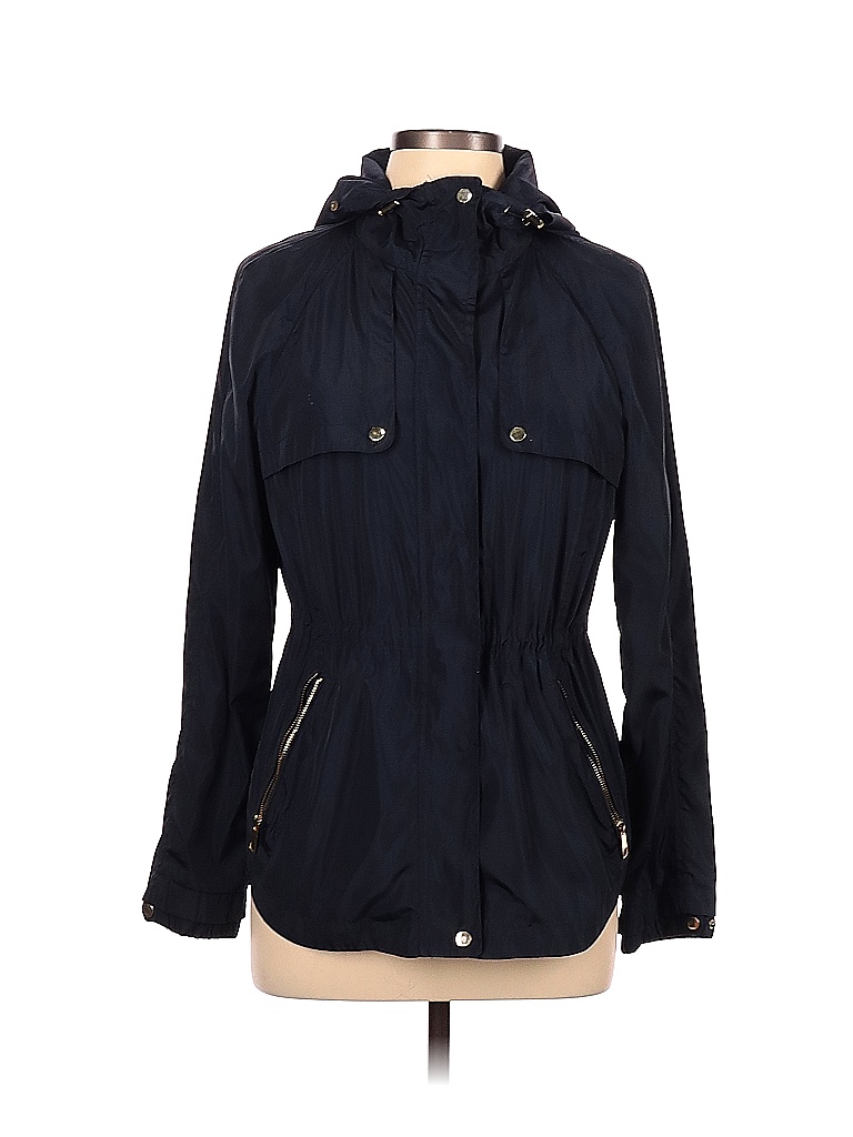 Zara Basic 100 Polyester Solid Black Blue Jacket Size L 58 off