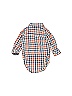 OshKosh B'gosh 100% Cotton Plaid Checkered-gingham Orange Blue Long Sleeve Onesie Size 18 mo - photo 2