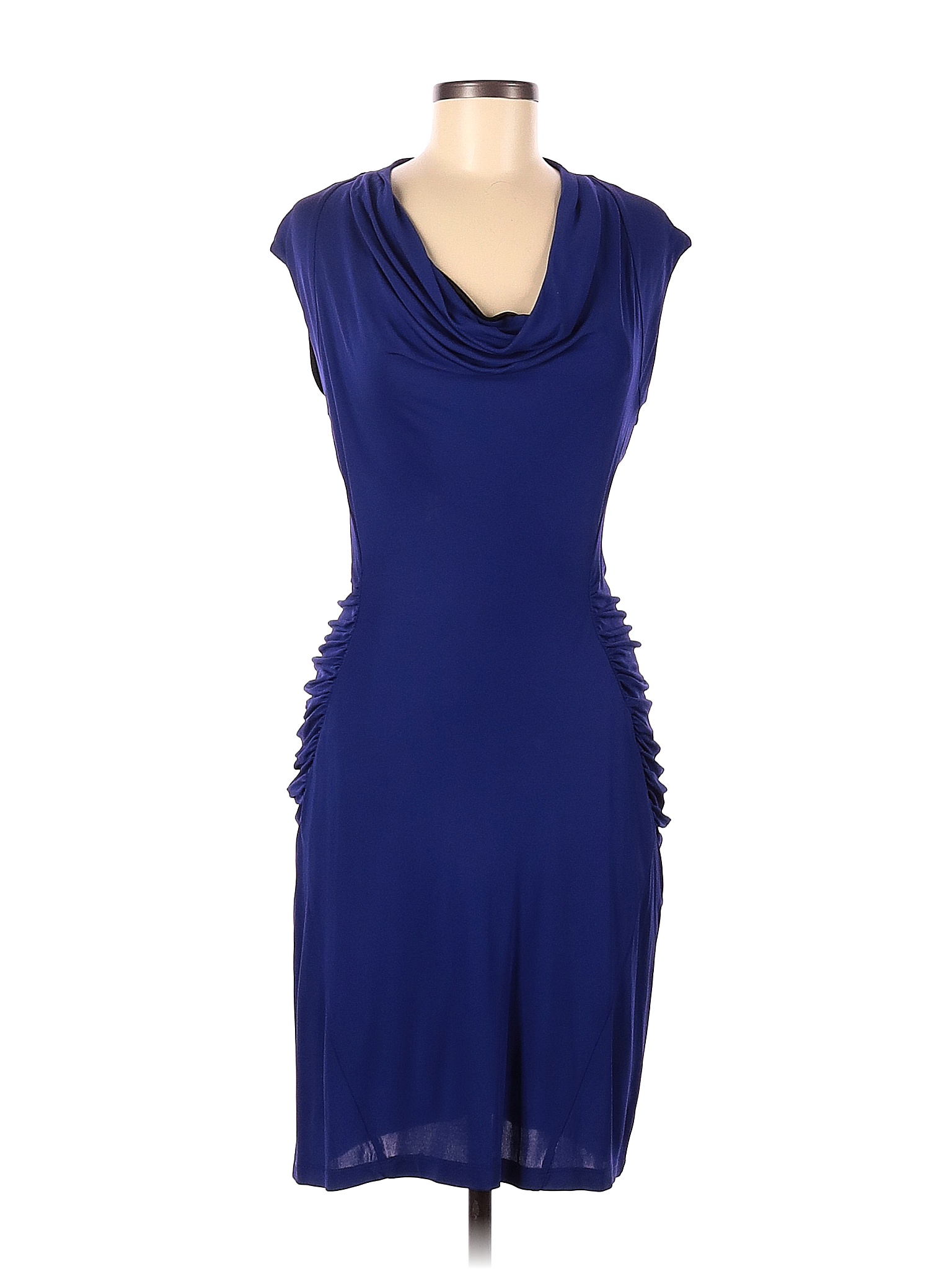 Shoshanna 100% Rayon Solid Blue Purple Cocktail Dress Size 6 - 85% Off 