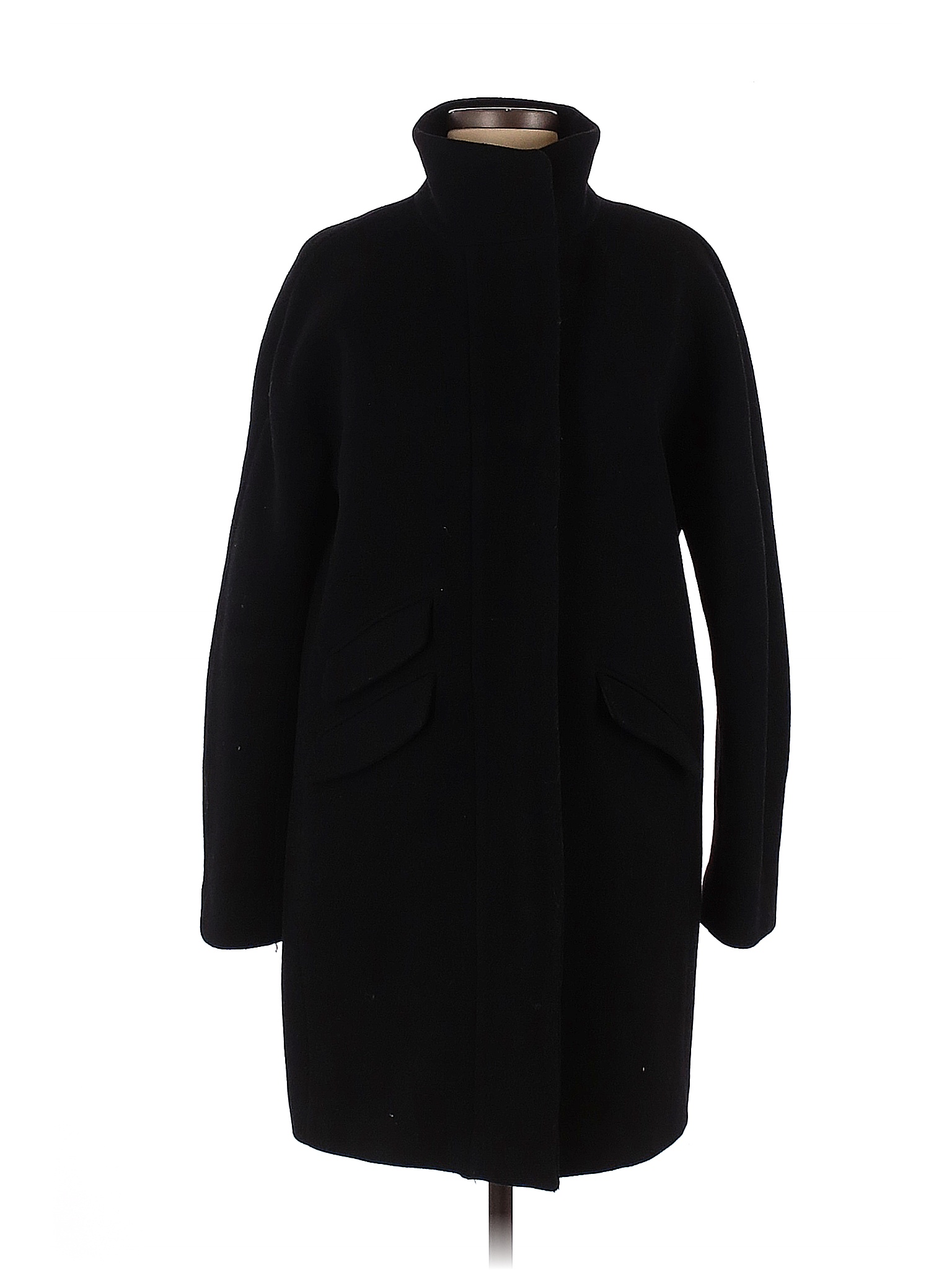 J.Crew Black Wool Coat Size 8 74 off thredUP