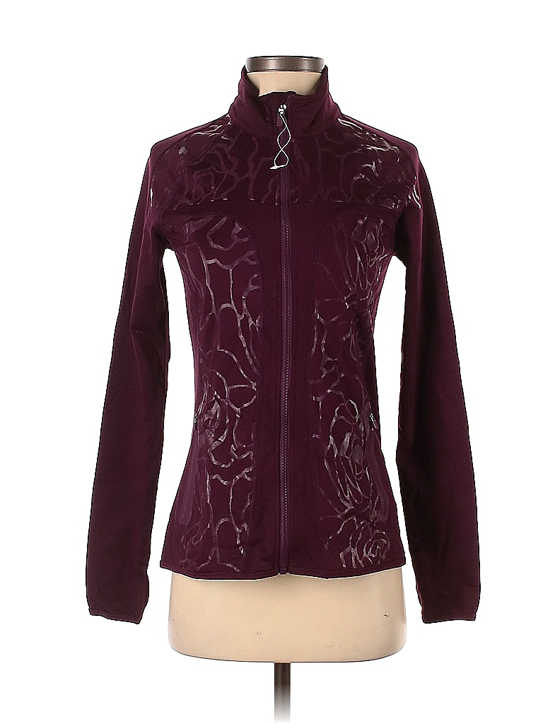 Maroon Fabletics Fabletics Solid Maroon Burgundy Track Jacket Size XS - 75% off | thredUP