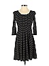 Max Studio Houndstooth Chevron-herringbone Stripes Polka Dots Black Casual Dress Size XS - photo 1