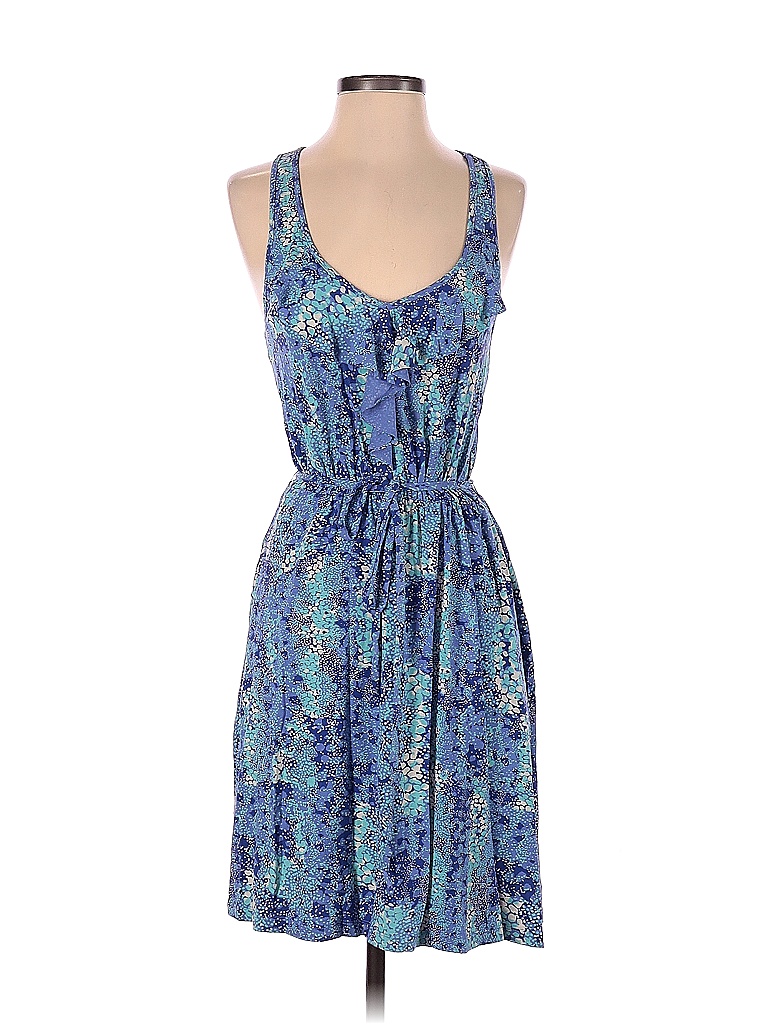 Caslon Floral Blue Casual Dress Size XS - photo 1