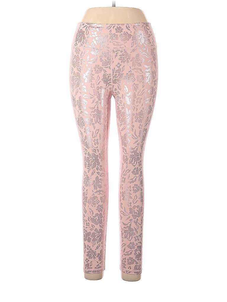 Fabletics Floral Colored Pink Active Pants Size L 56 off thredUP