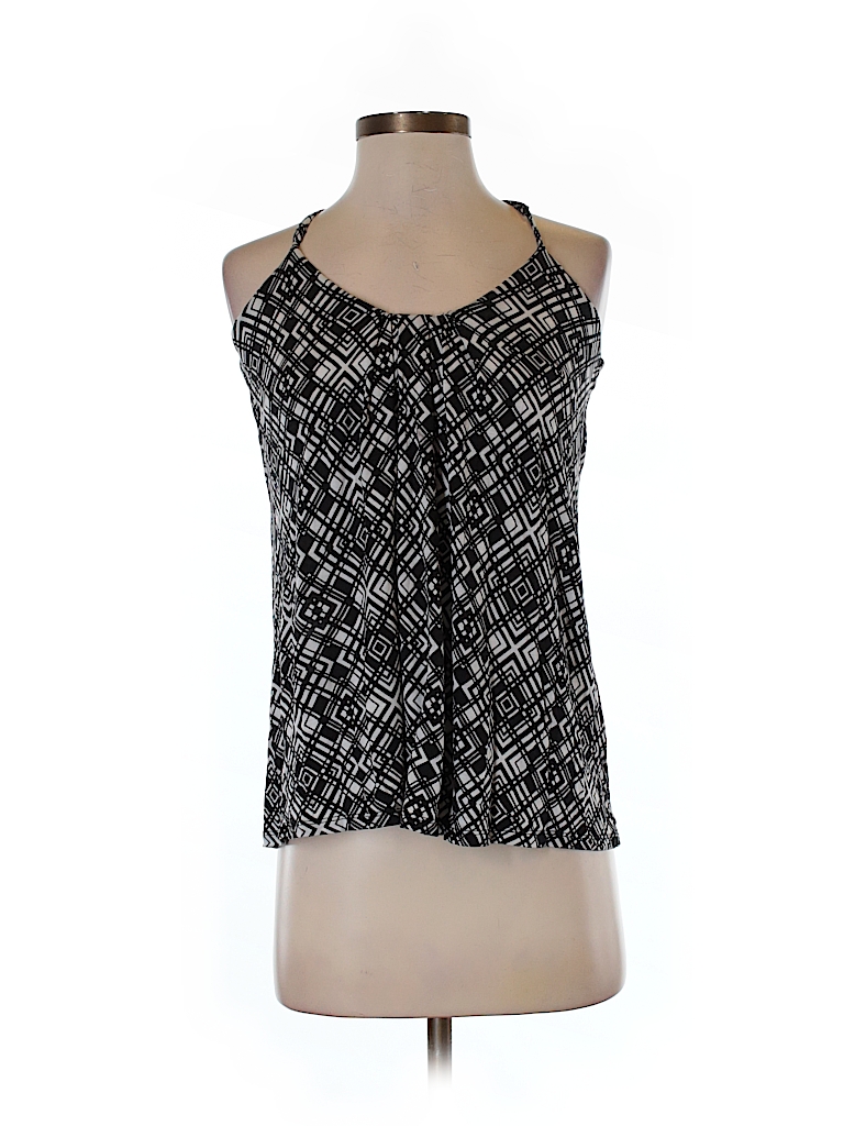 Cynthia Rowley TJX 100% Rayon Print Black Sleeveless Top Size XS - 83% ...