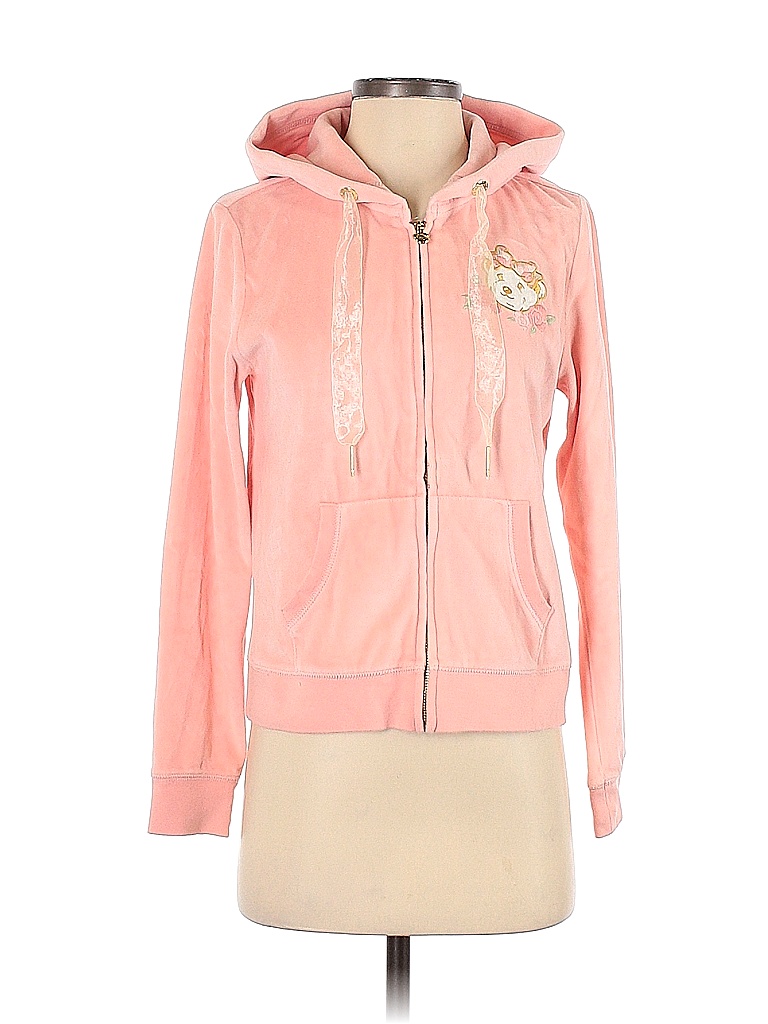 Teenie Weenie Solid Colored Pink Zip Up Hoodie Size S - 76% off | thredUP