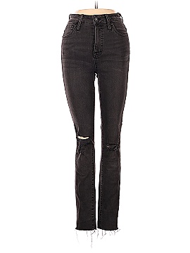 Madewell Curvy High-Rise Skinny Jeans in Black Sea (view 1)