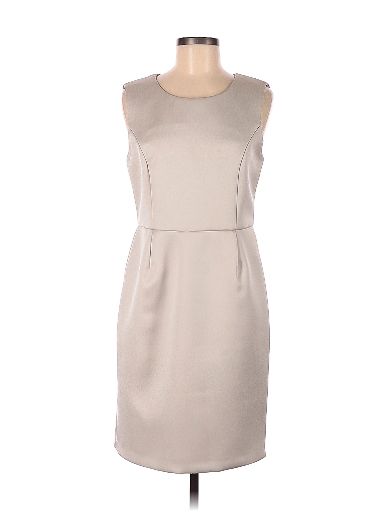 Armani Collezioni 100% Polyester Solid Colored Ivory Cocktail Dress Size 8 - photo 1