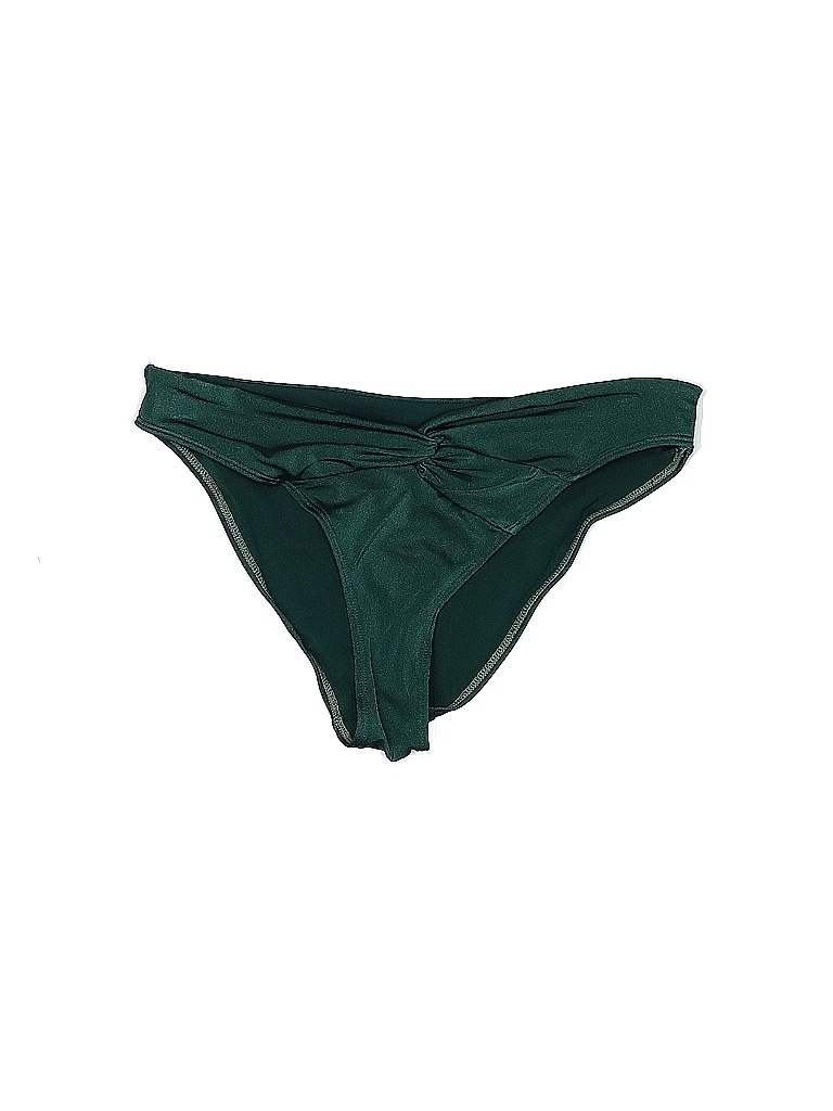 H&M 100 Polyester Solid Colored Green Swimsuit Bottoms Size 6 42