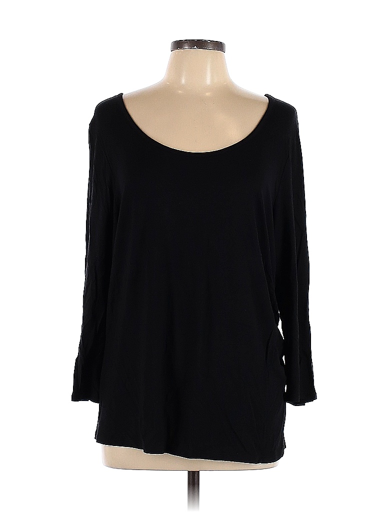 J.Jill Solid Black Long Sleeve T-Shirt Size L - 57% off | thredUP