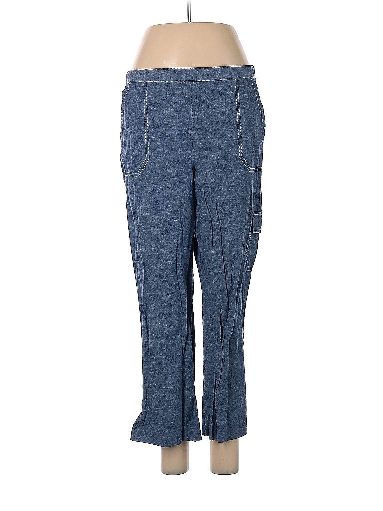 Alfred Dunner Solid Blue Cargo Pants Size 12 60 off ThredUp