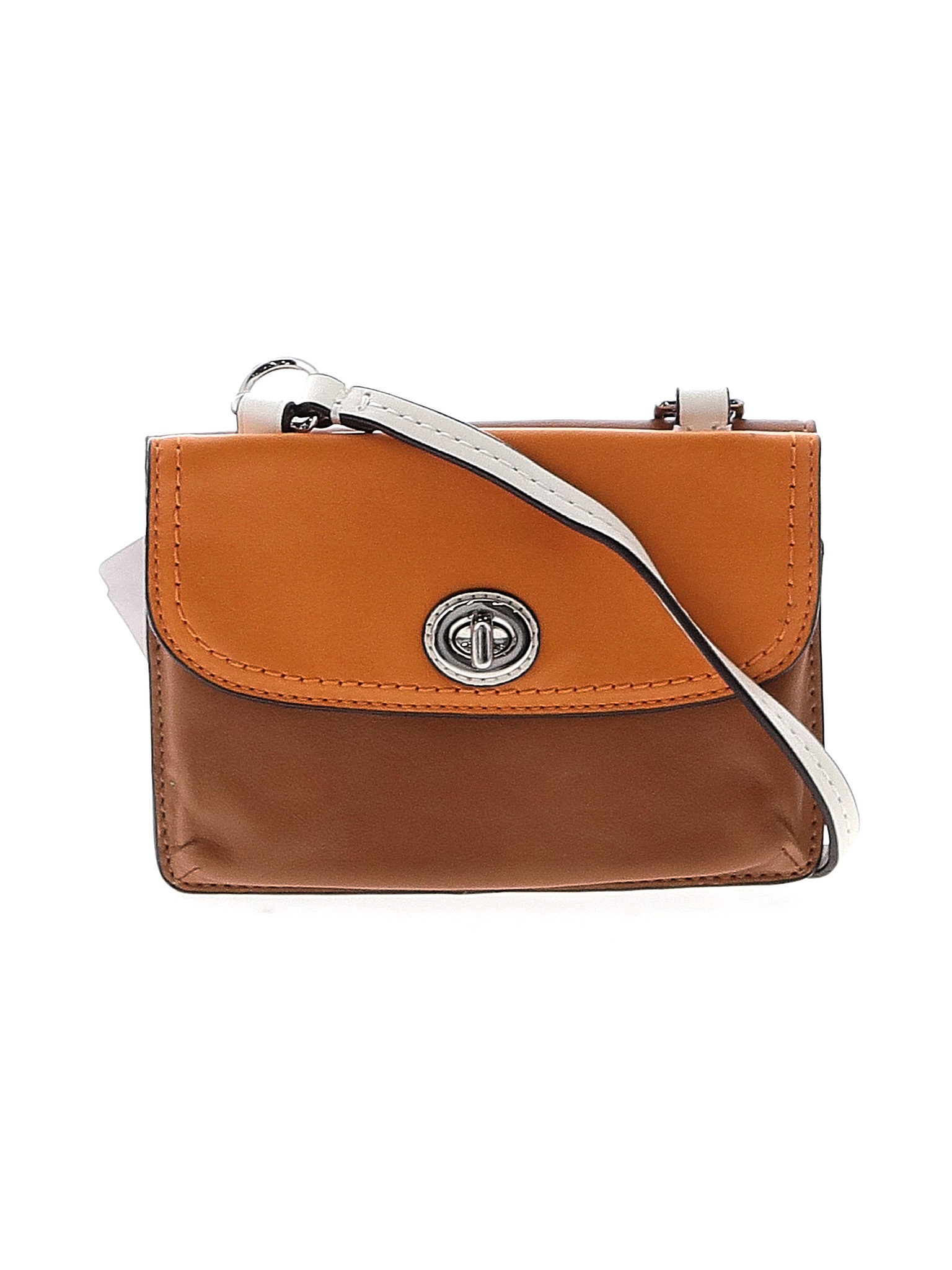 Coach Factory 100 Leather Color Block Solid Colored Orange Leather