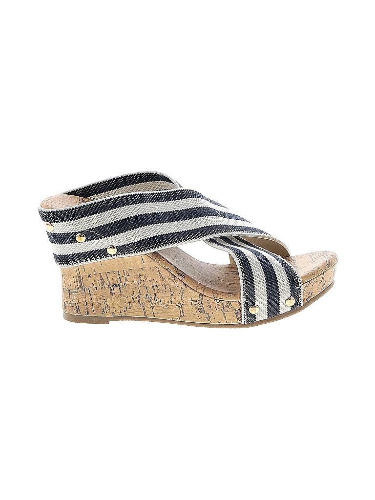 a.n.a. A New Approach Stripes Colored Blue Wedges Size 8 1/2 64 off