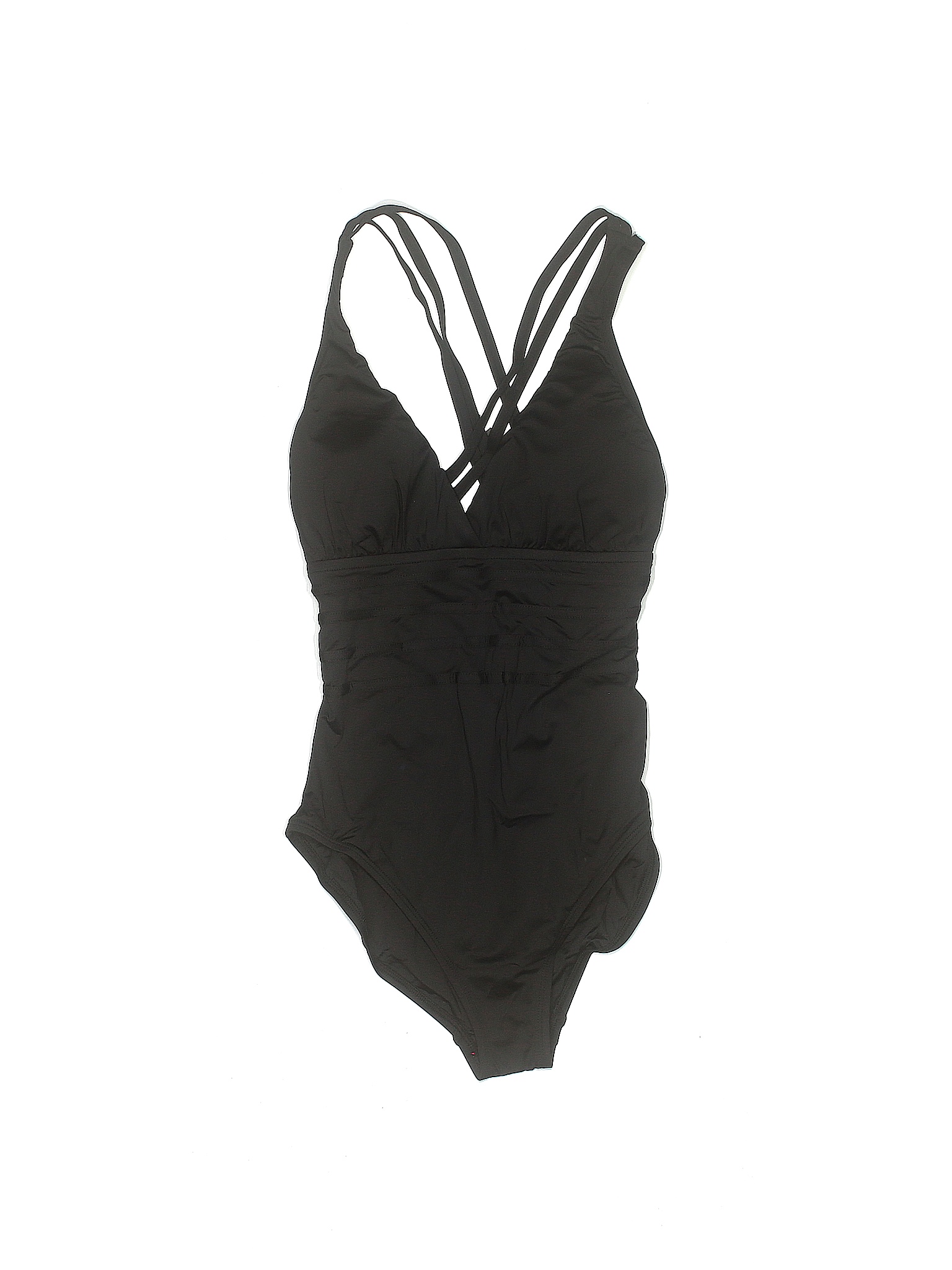 La Blanca Solid Black One Piece Swimsuit Size 8 55 off thredUP