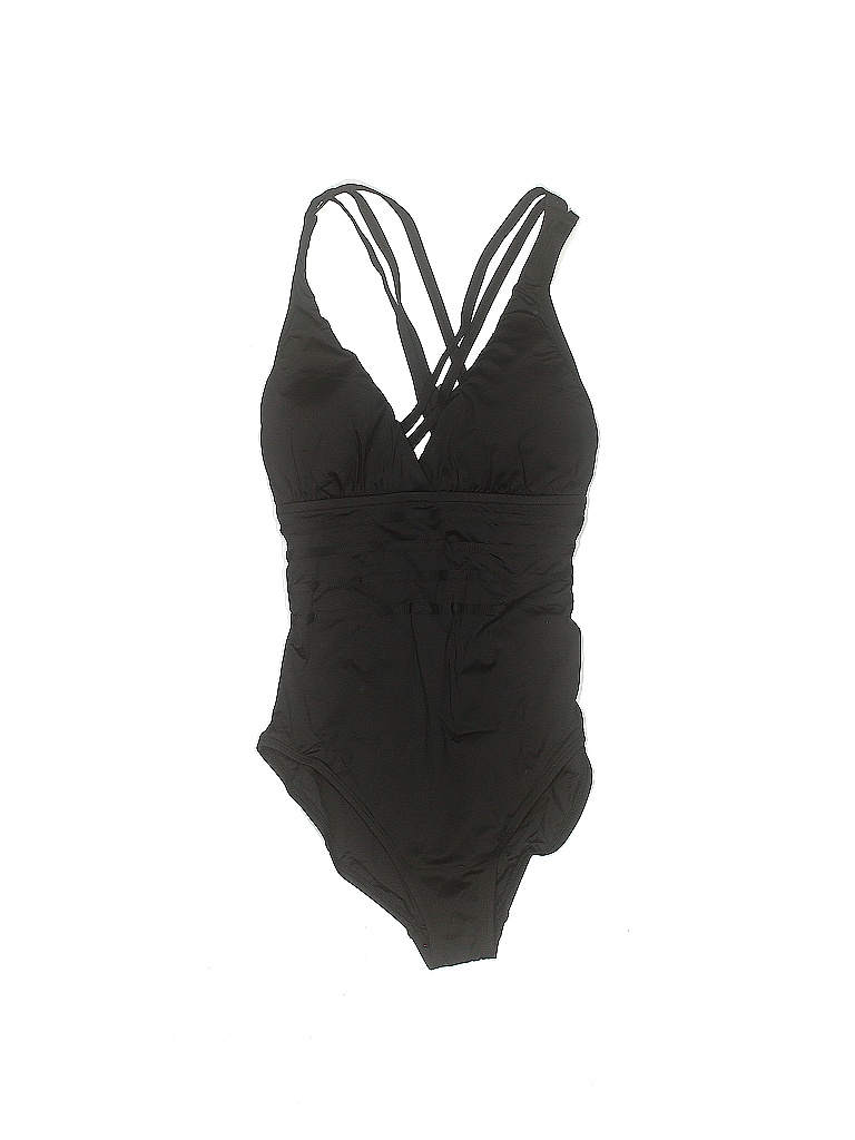 La Blanca Solid Black One Piece Swimsuit Size 8 55 off thredUP