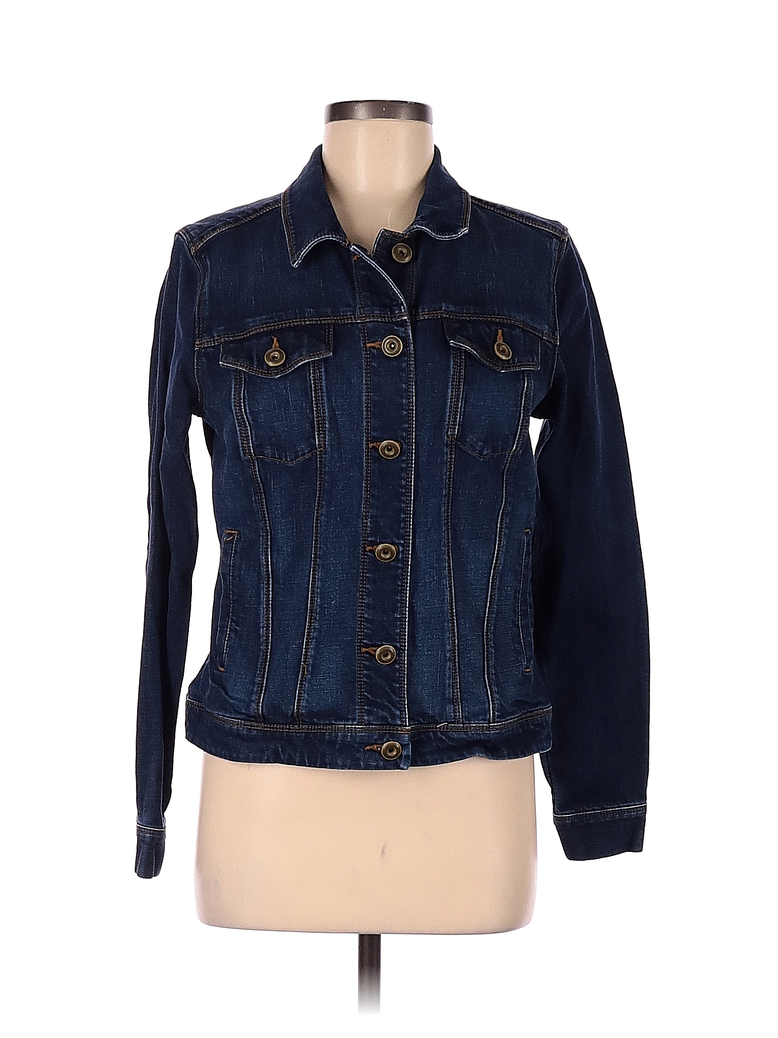 CAbi 100% Cotton Solid Blue Denim Jacket Size M - 74% off | thredUP