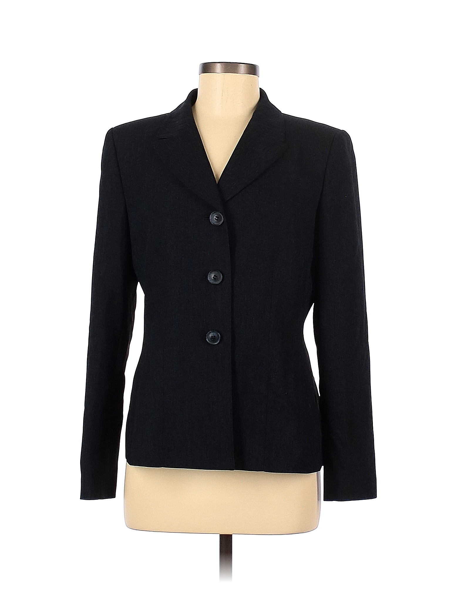 Le Suit Solid Black Blazer Size 6 - 88% off | thredUP