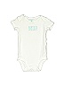 Carter's 100% Cotton Ivory White Short Sleeve Onesie 0-3 MO / 3 MO - photo 1