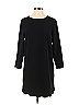 Aqua 100% Polyester Solid Black Casual Dress Size S - photo 1