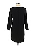 Aqua 100% Polyester Solid Black Casual Dress Size S - photo 2