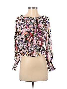Aqua Long Sleeve Blouse (view 1)