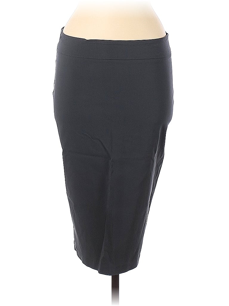 Avenue Montaigne Solid Gray Casual Skirt Size 6 - photo 1