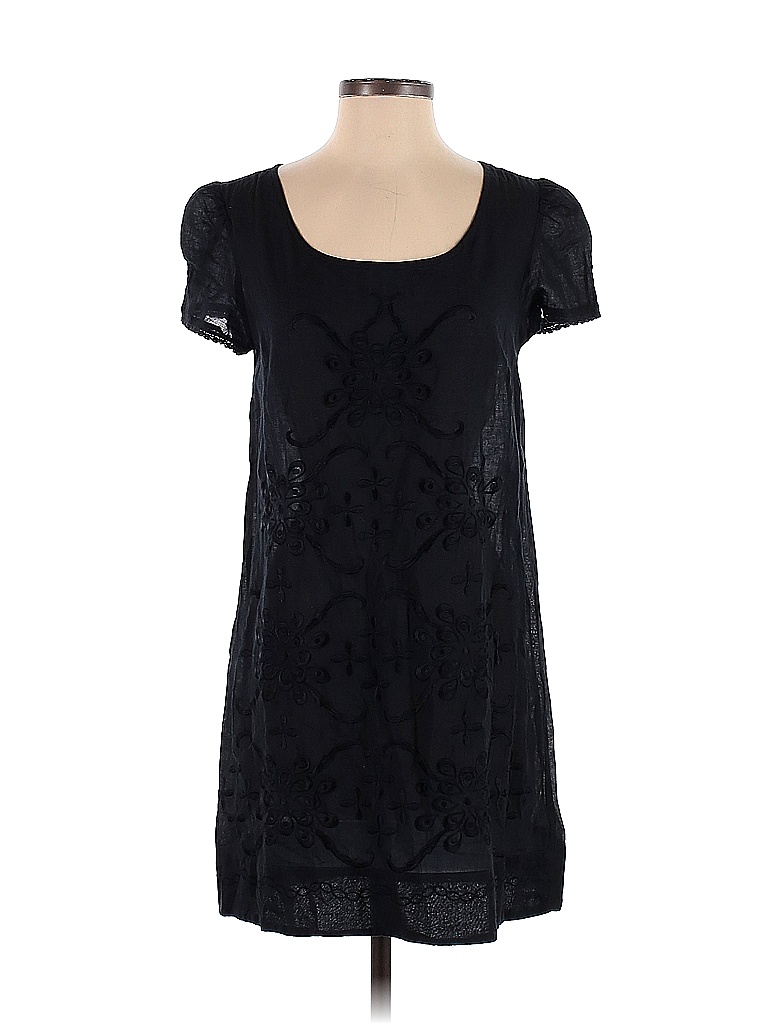 Heritage 1981 100% Cotton Jacquard Black Casual Dress Size S - photo 1