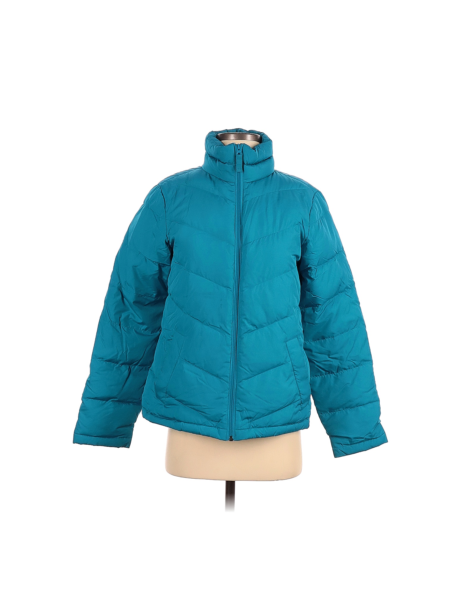 Lands' End Solid Colored Blue Jacket Size XS 83 off thredUP