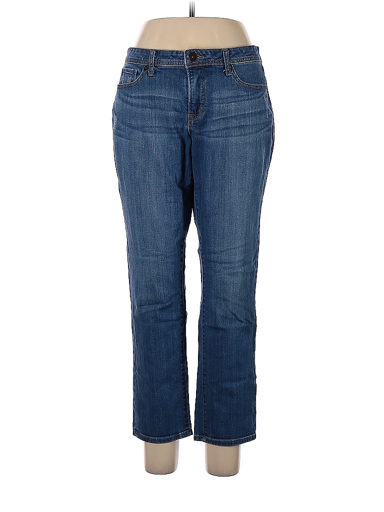 Jcpenney Solid Blue Jeans 32 Waist - 48% off | thredUP