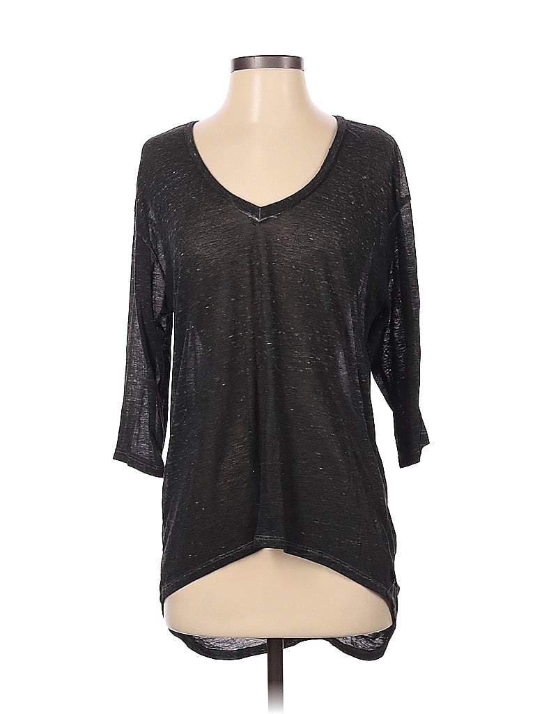 Pre-owned Leith 3/4 Sleeve T-shirt In Gray