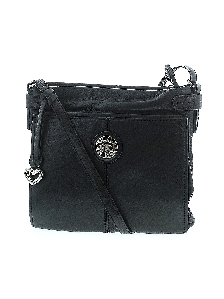 Brighton 100 Leather Black Leather Crossbody Bag One Size 40 off