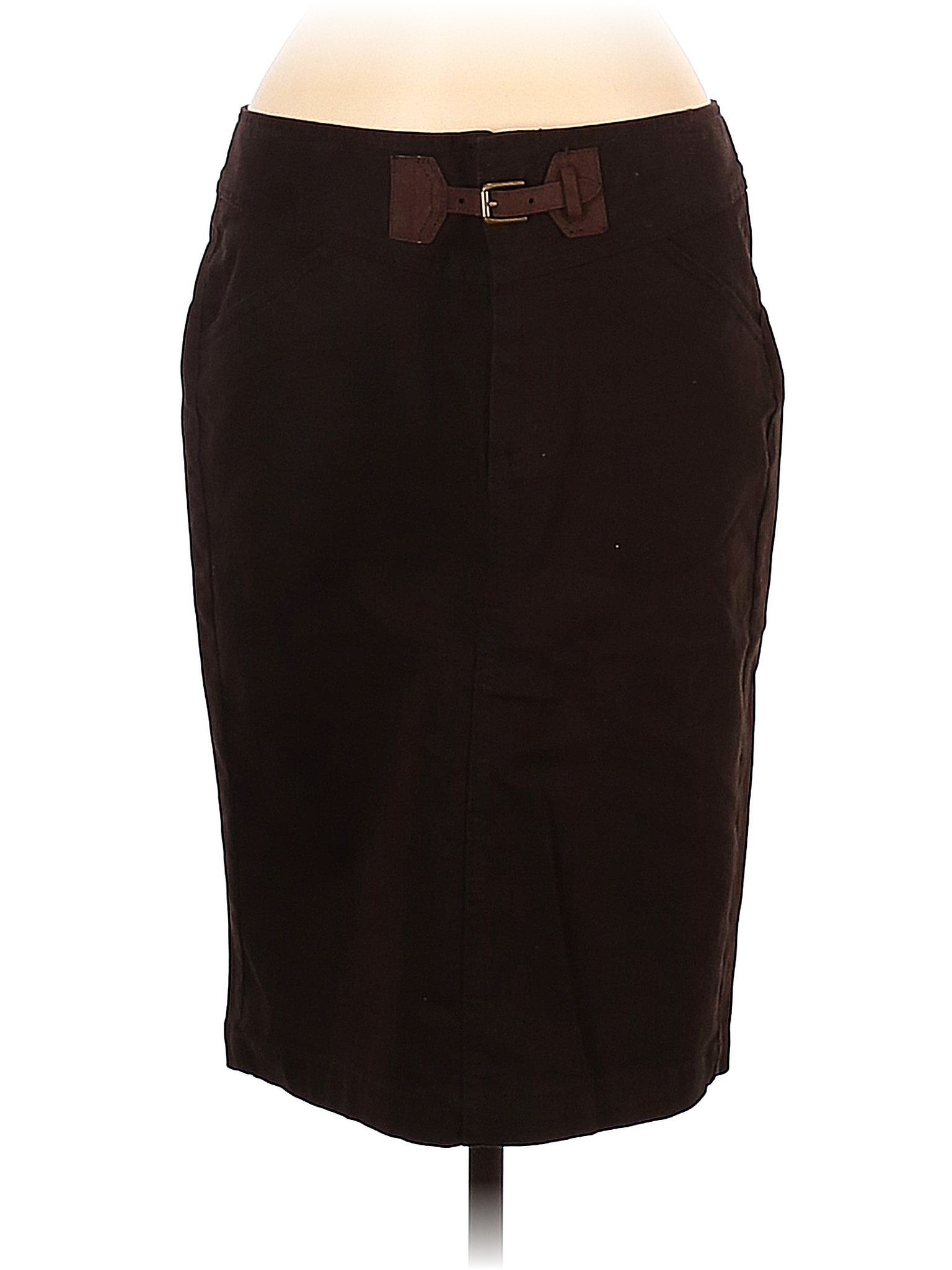 Lauren Jeans Co. Solid Colored Brown Denim Skirt Size 6 78 off thredUP