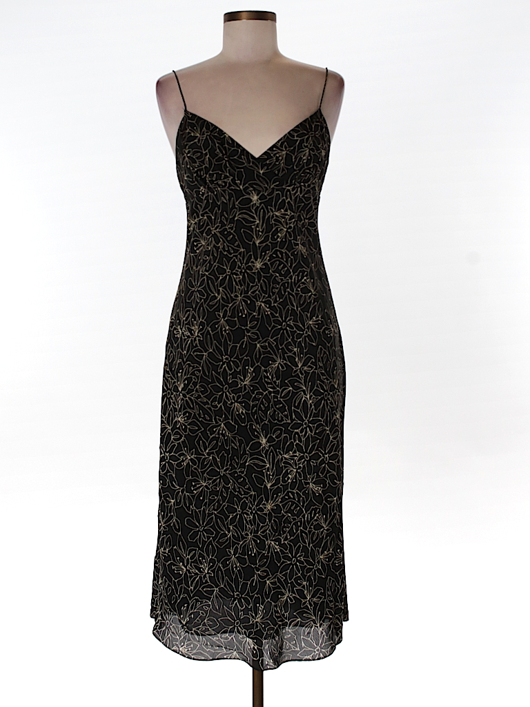 Ann Taylor 100% Silk Print Black Silk Dress Size 6 - 92% off | thredUP