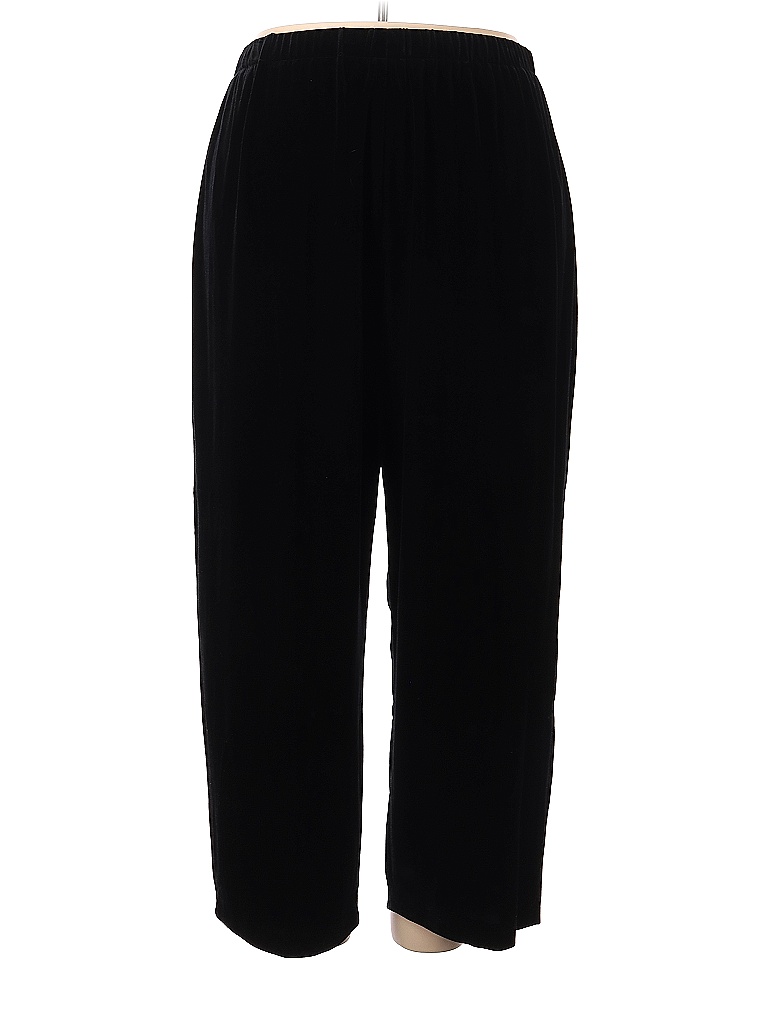 Alex Evenings Solid Black Velour Pants Size 3X (Plus) - 76% off | thredUP