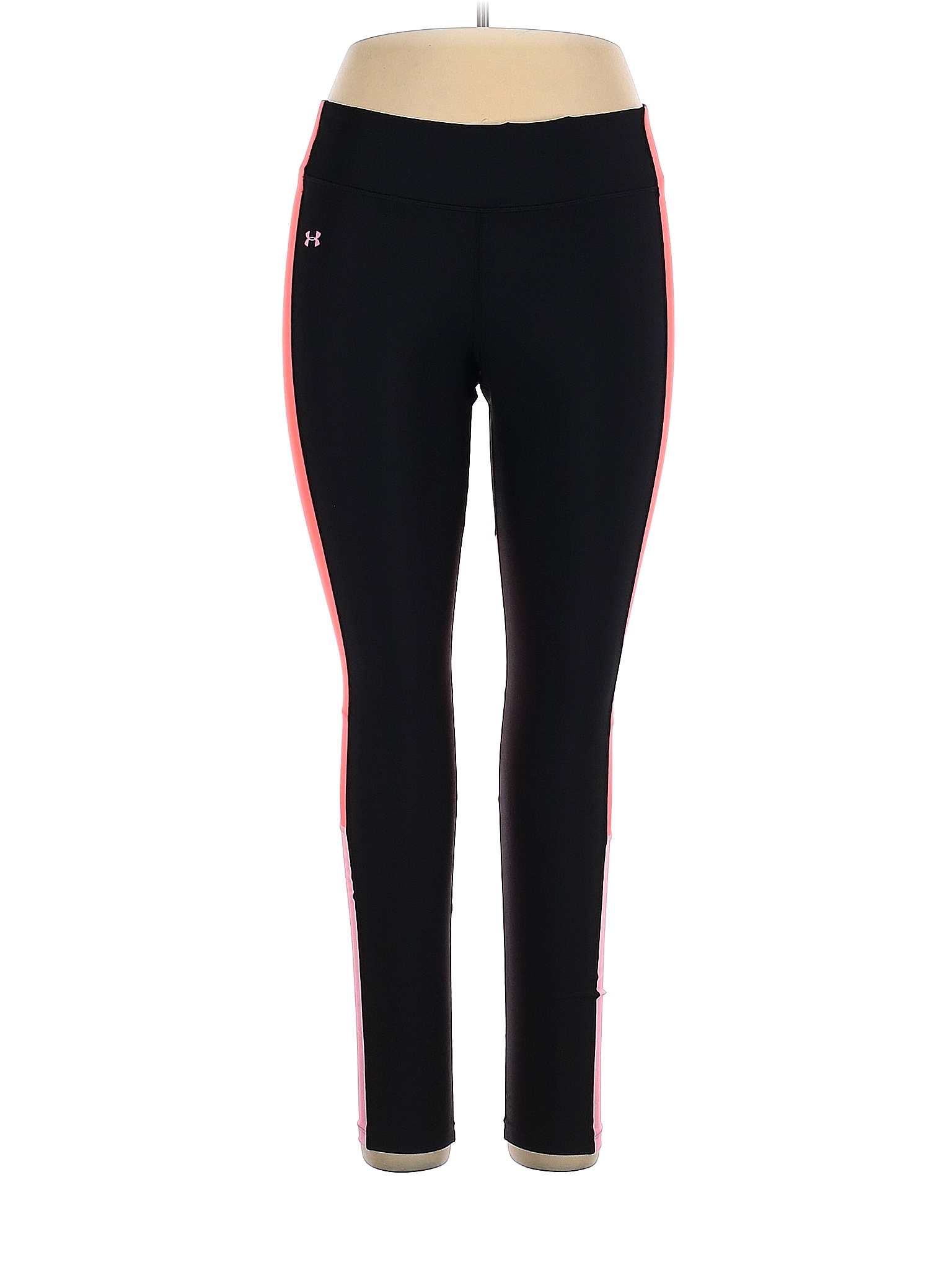 Under Armour Color Block Solid Black Active Pants Size XL 47 off