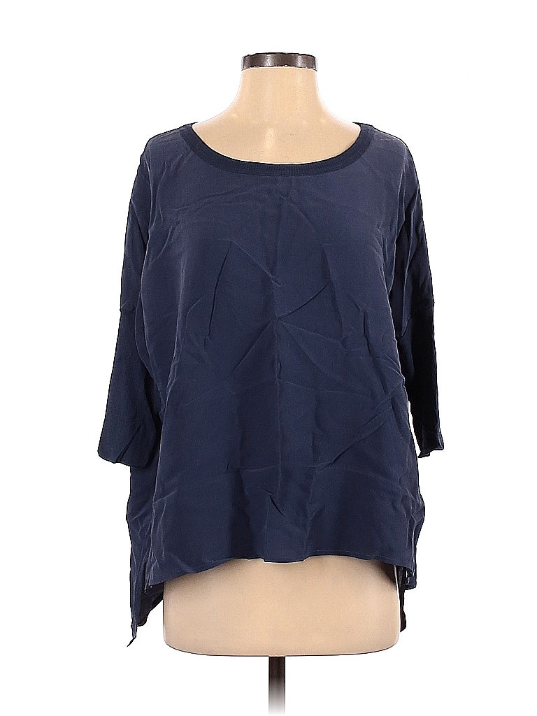 Chaser Solid Blue 3/4 Sleeve Blouse Size S - photo 1