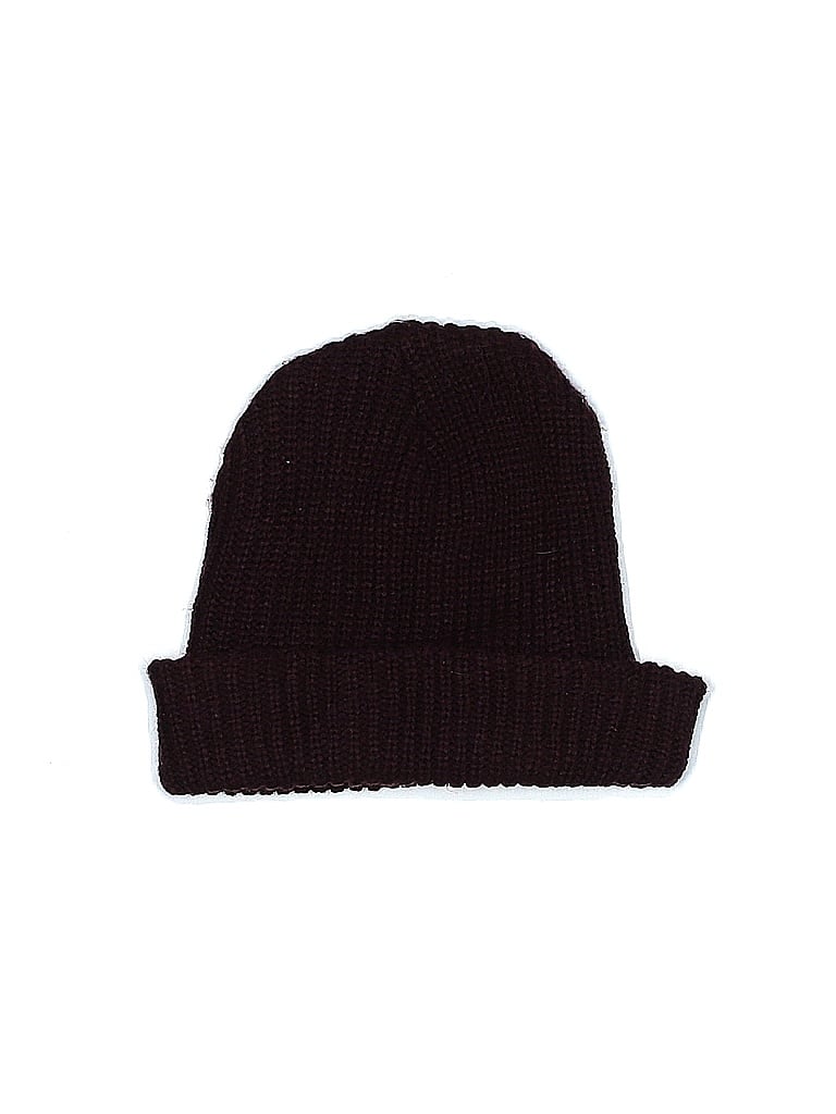 Pre-owned Assorted Brands Beanie Hat In Burgundy