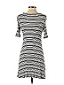 Aqua Stripes Multi Color White Casual Dress Size XS - photo 2