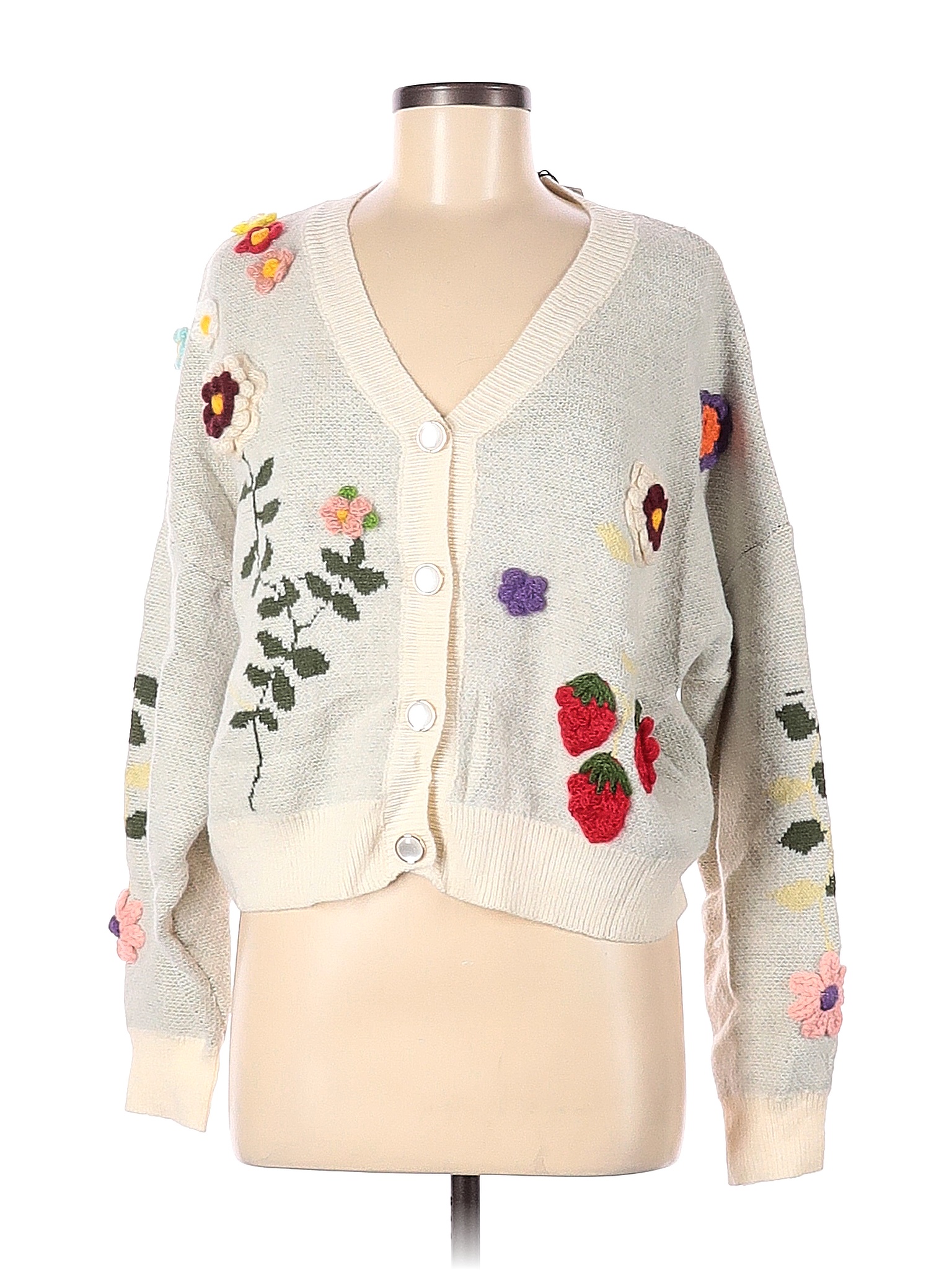 Cider Color Block Ivory Cardigan Size M - 59% off | thredUP