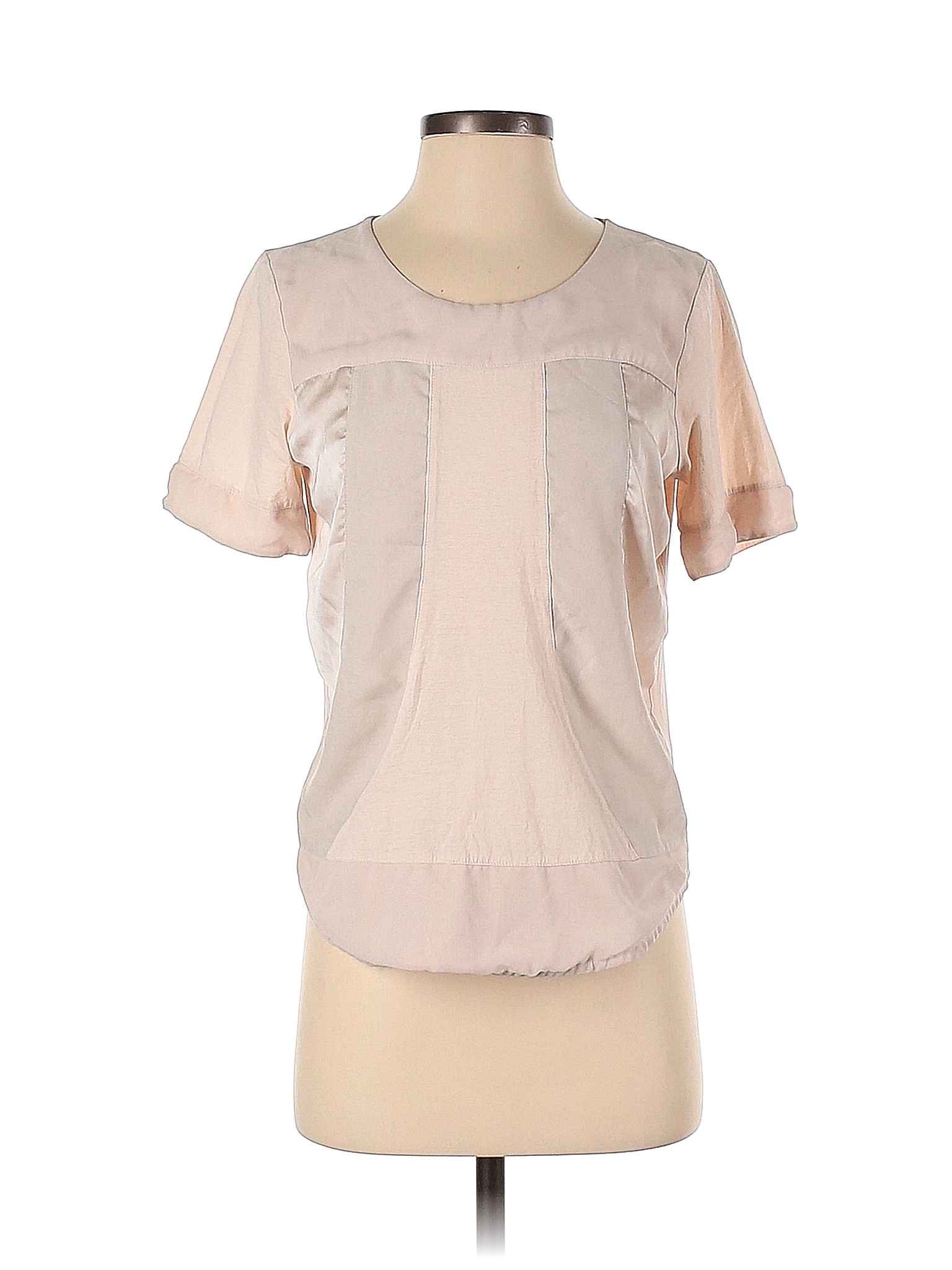 J Crew 100 Cotton Solid Colored Pink Short Sleeve Blouse Size S 81