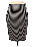 Ann Taylor Stripes Solid Chevron-herringbone Graphic Black Formal Skirt Size 6 - photo 1