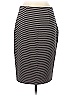 Ann Taylor Stripes Solid Chevron-herringbone Graphic Black Formal Skirt Size 6 - photo 2