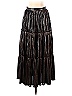 Nicole Miller 100% Polyester Metallic Black Gold Two Tone Pleated Skirt Size 0 - photo 1