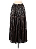 Nicole Miller 100% Polyester Metallic Black Gold Two Tone Pleated Skirt Size 0 - photo 2