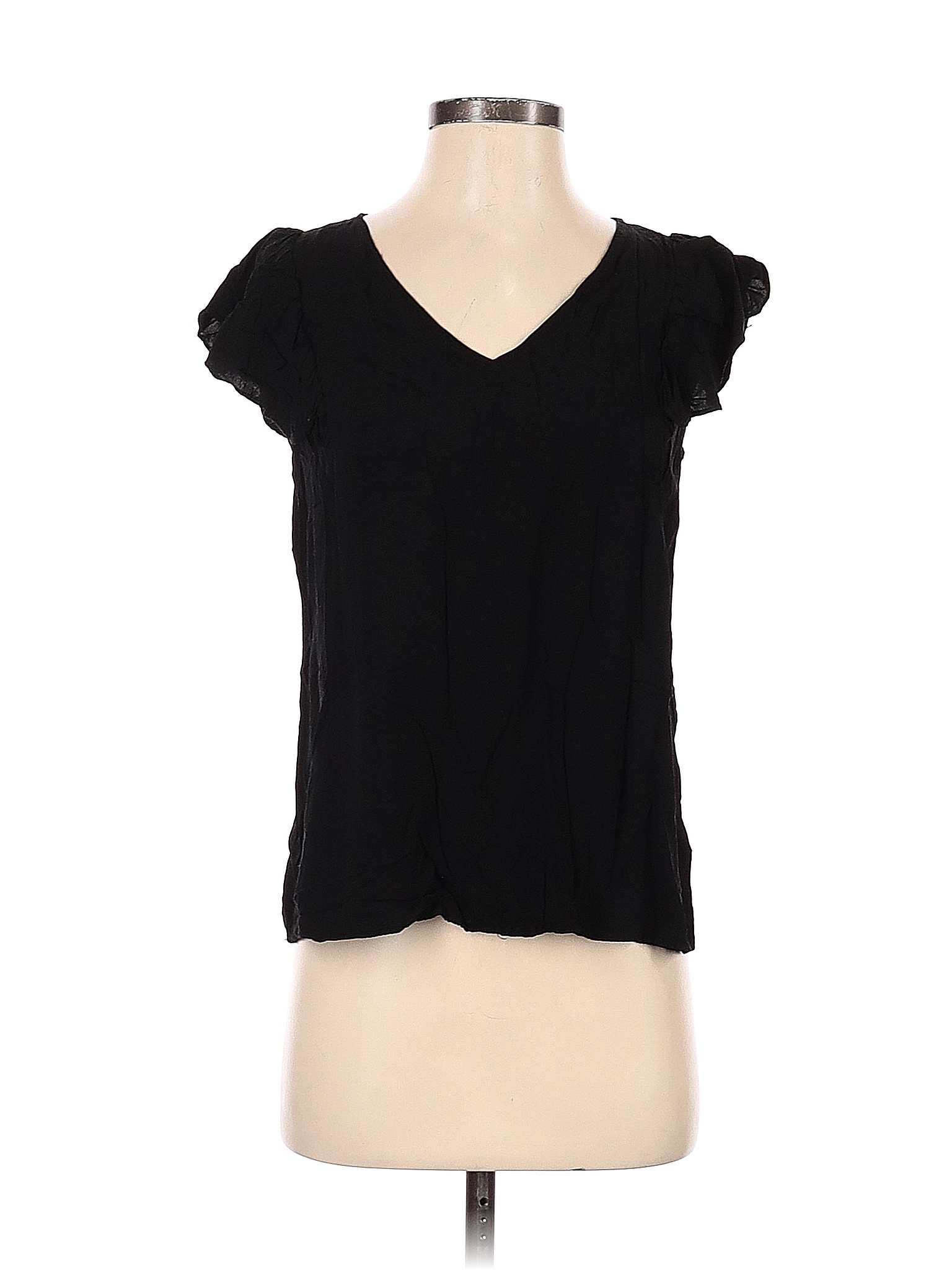 Old Navy 100 Rayon Solid Black Sleeveless Blouse Size S 72 Off