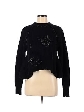 Nude Embroidered Face Sweater (view 1)